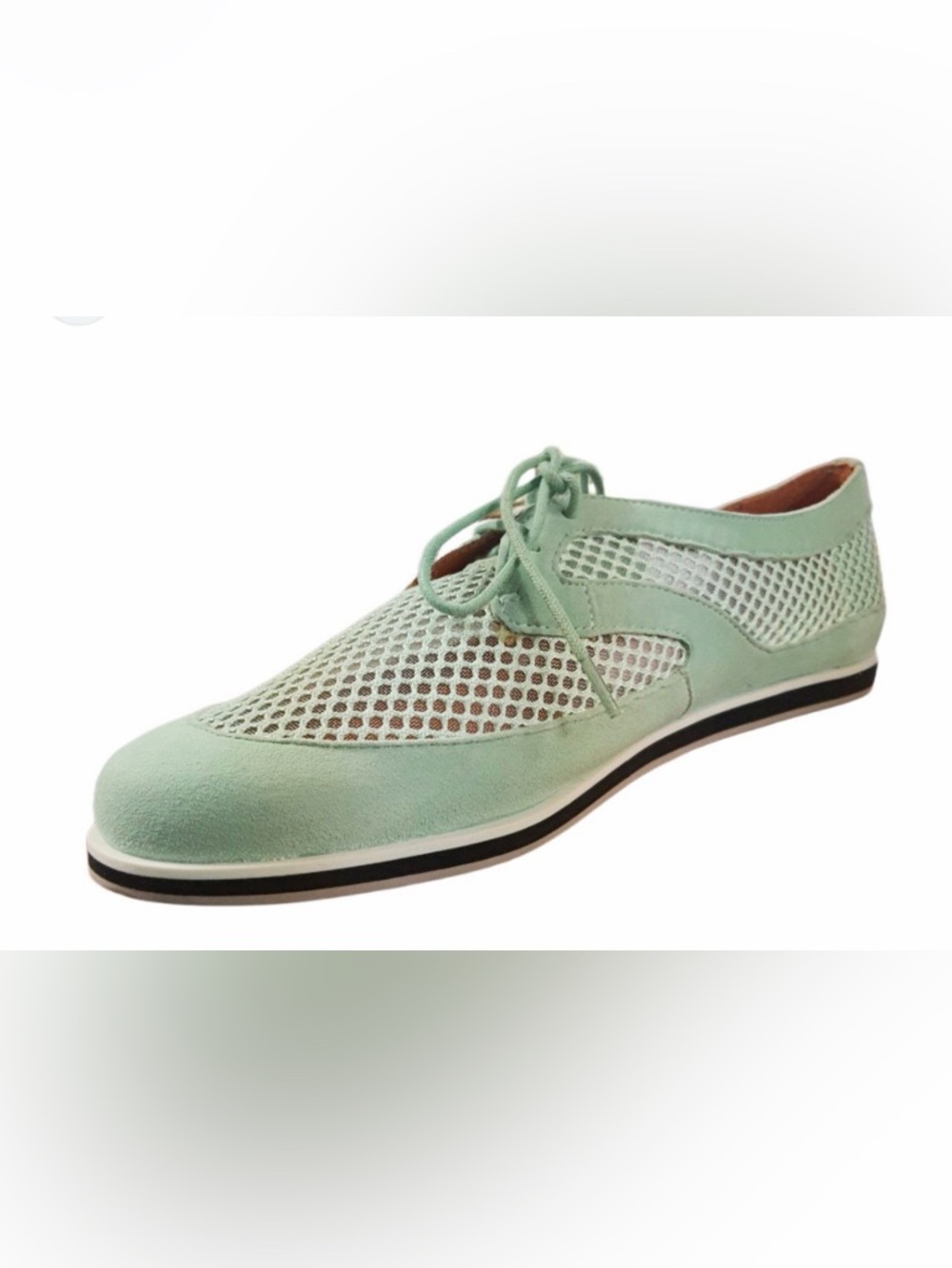 Rebecca Minkoff Women’s Sylvie Winter  Mint Green Lace-Up Mesh Oxford Shoe Sz 6M